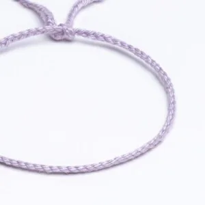 Sharadamba 3mm Eflatun Koton İpli Unisex Bileklik - Görsel 2