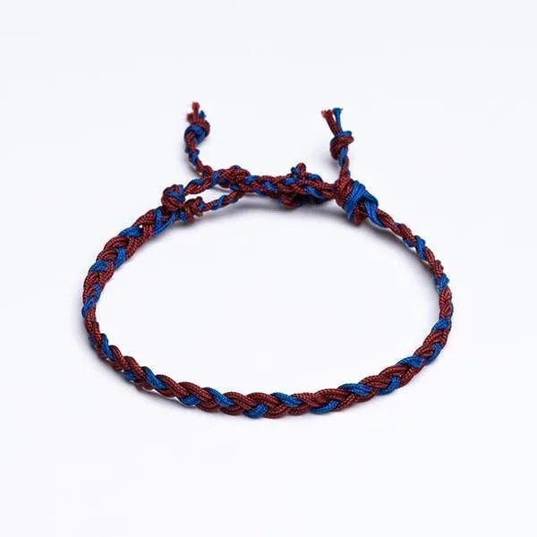 Bordo - Mavi Paraşüt İpli Unisex Bileklik - Sharadamba