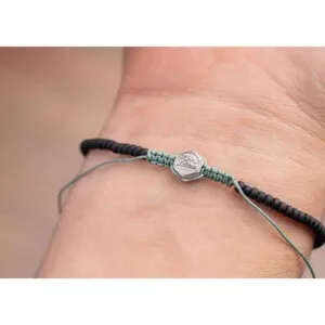 3mm Mat Siyah Miyuki-Gümüş-Labradorit Taşı Bileklik