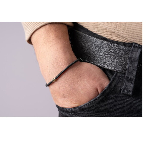 3mm Mat Siyah Miyuki-Gümüş-Labradorit Taşı Bileklik