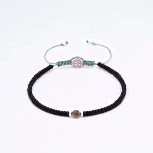 3mm Mat Siyah Miyuki-Gümüş-Labradorit Taşı Bileklik