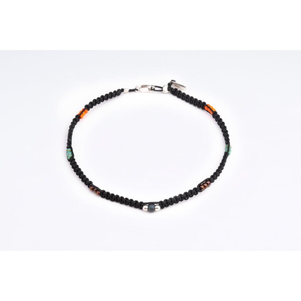 3mm Renkli Miyuki-925 Gümüş-Makrome Örgü Bileklik PB24550