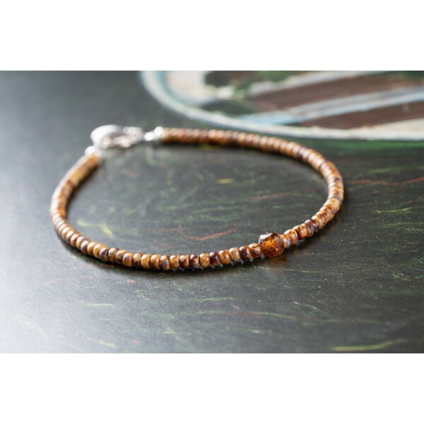 4mm Kehribar Taşı-Kehribar Sarı Miyuki Boncuk Bileklik