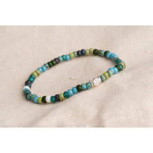 Miyuki Boncuklu - 925 Gümüş - Tamtur Bileklik - Renkli