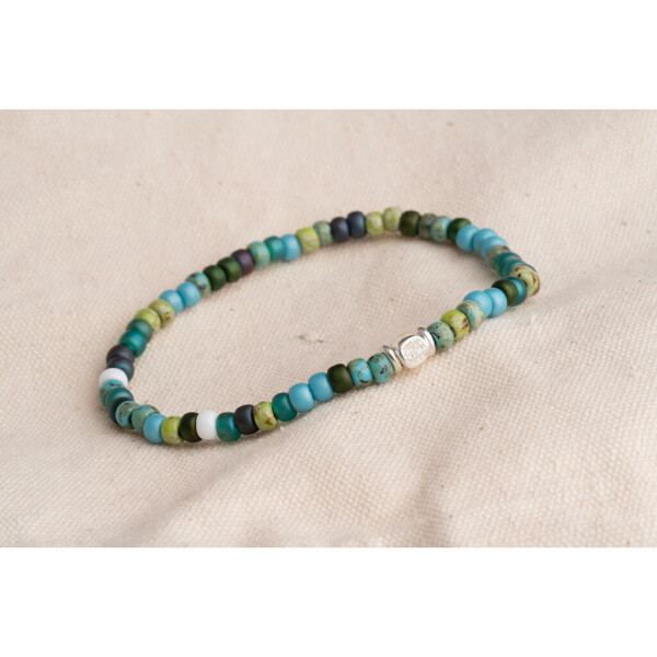 Miyuki Boncuklu - 925 Gümüş - Tamtur Bileklik - Renkli