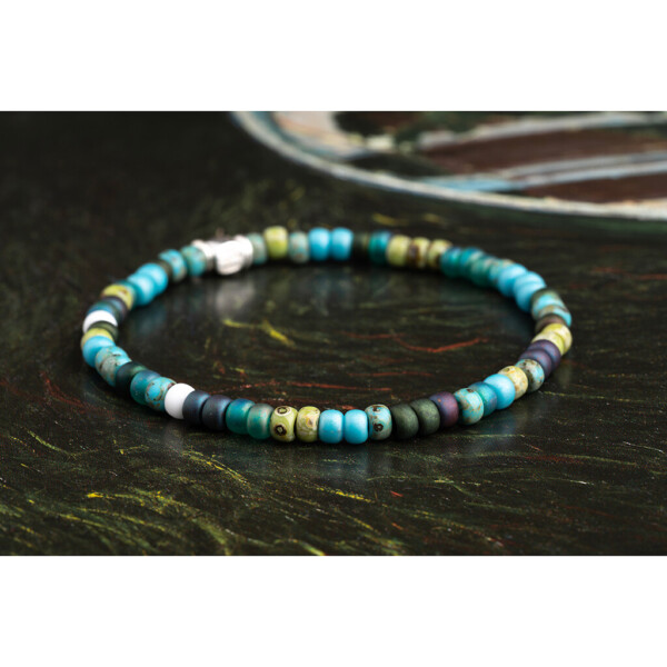 Miyuki Boncuklu - 925 Gümüş - Tamtur Bileklik - Renkli