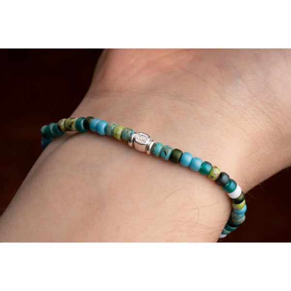 Miyuki Boncuklu - 925 Gümüş - Tamtur Bileklik - Renkli