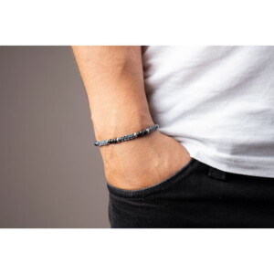 4mm Miyuki + Gümüş İndigo Mavi Makrome Bileklik