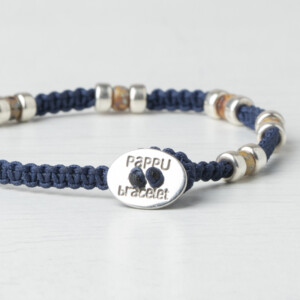 4mm Miyuki - Gümüş Makrome Örgü İndigo Mavi Bileklik