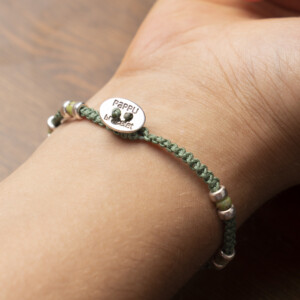 4mm Miyuki - Gümüş Makrome Örgü Su Yeşili Bileklik