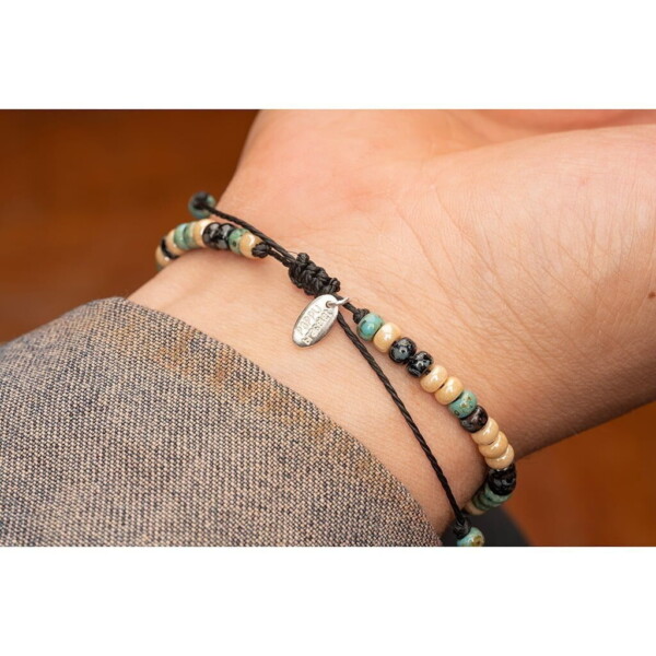 4mm Renkli Miyuki Boncuk-925 Ayar Gümüş Bileklik