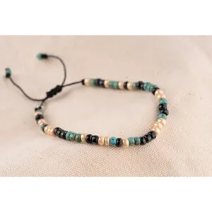 4mm Renkli Miyuki Boncuk-925 Ayar Gümüş Bileklik