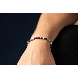 4mm Renkli Miyuki Boncuk Çek Boncuk Gümüş Bileklik