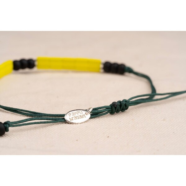 4mm Sarı Tila Miyuki-925 Gümüş-Paraşüt Bileklik PB24573