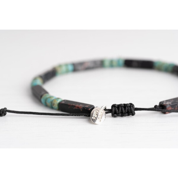 4mm Siyah Miyuki-Varisit Taşı-925 Gümüş Bileklik