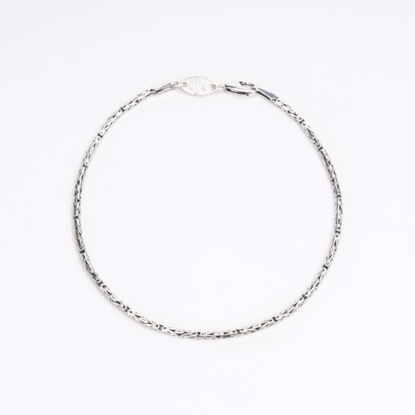 925 Ayar Gümüş Oval Kral Zinciri Bileklik