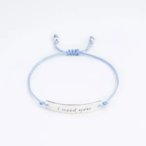 Kişiye Özel 925 Gümüş Bebe Mavi İsimli Bileklik PB22517