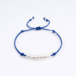 Kişiye Özel 925 Gümüş Parlament Mavi İsimli Bileklik PB22501