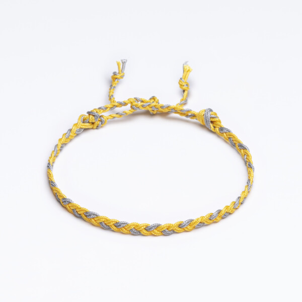 Açık Sarı - Gri Saç Örgü Bileklik - Sharadamba Açık Sarı - Gri Saç Örgü Bileklik - Sharadamba