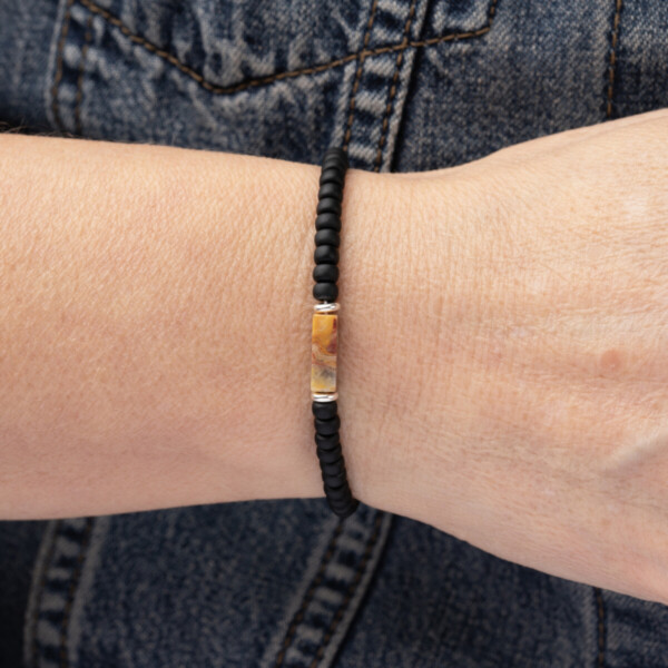 Ağaç Jasper Taşı - Miyuki Boncuklu Tamtur Bileklik - Kök