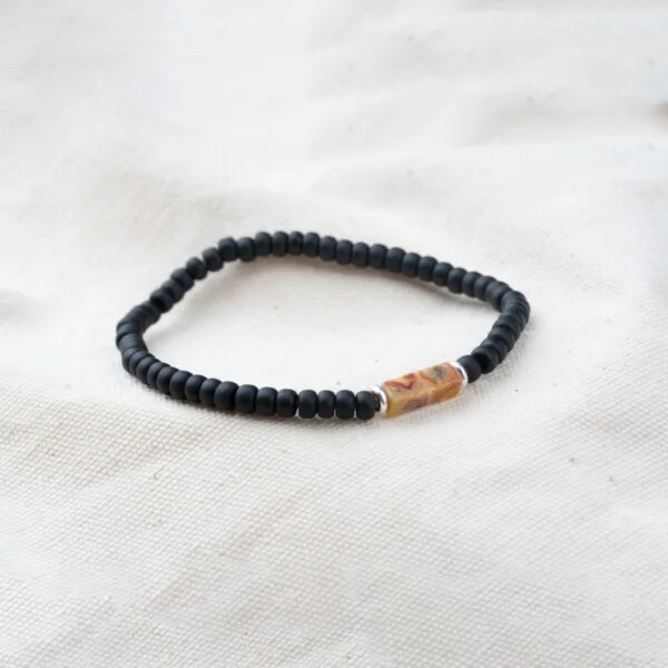 Ağaç Jasper Taşı - Miyuki Boncuklu Tamtur Bileklik - Kök Ağaç Jasper Taşı - Miyuki Boncuklu Tamtur Bileklik - Kök