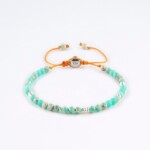 Agalmatolite Taşı + 925 Gümüş Bileklik PB23762