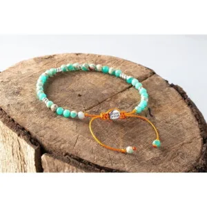 Agalmatolite Taşı + 925 Gümüş Bileklik PB23762