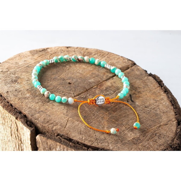 Agalmatolite Taşı + 925 Gümüş Bileklik PB23762