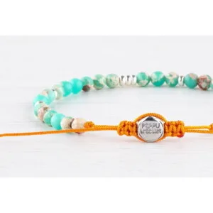 Agalmatolite Taşı + 925 Gümüş Bileklik PB23762