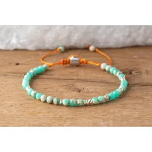 Agalmatolite Taşı + 925 Gümüş Bileklik PB23762