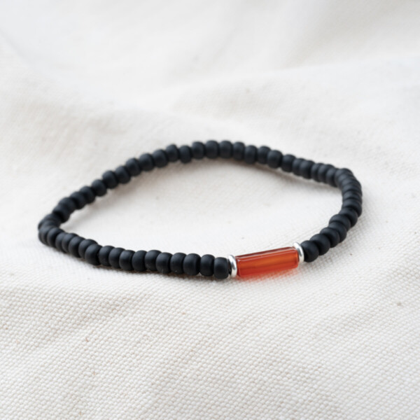 Kırmızı Akik Taşı - Miyuki Boncuklu Tamtur Bileklik - Gökçe Kırmızı Akik Taşı - Miyuki Boncuklu Tamtur Bileklik - Gökçe