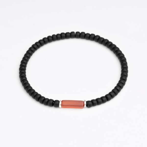 Kırmızı Akik Taşı - Miyuki Boncuklu Tamtur Bileklik - Gökçe