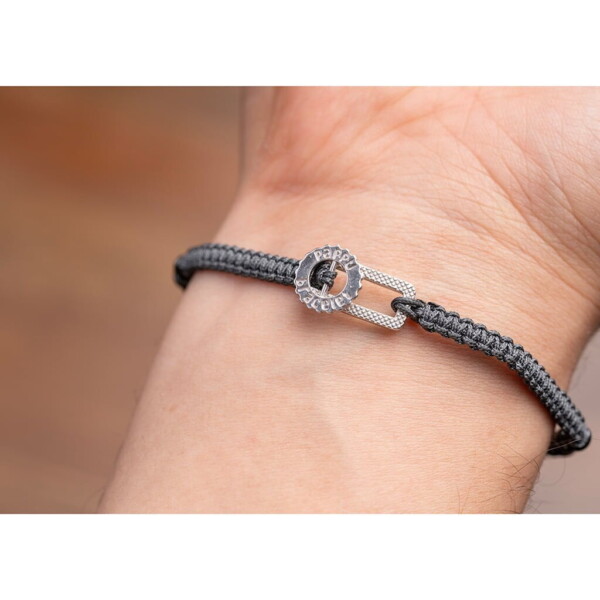 Antrasit Renk Miyuki Boncuk-925 Gümüş-Makrome Örgü Bileklik