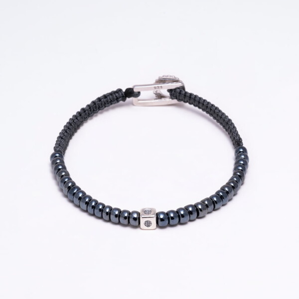 Antrasit Renk Miyuki Boncuk-925 Gümüş-Makrome Örgü Bileklik Antrasit Renk Miyuki Boncuk-925 Gümüş-Makrome Örgü Bileklik