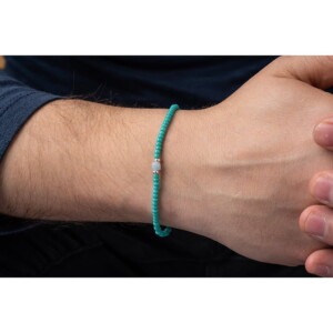 Aquamarin Taşı-Turkuaz Renk Miyuki-Gümüş Bileklik