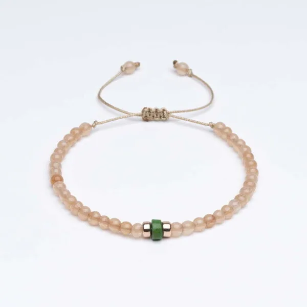 Doğal Taş + Gümüş 3mm Jade Turuncu Unisex Bileklik Doğal Taş + Gümüş 3mm Jade Turuncu Unisex Bileklik