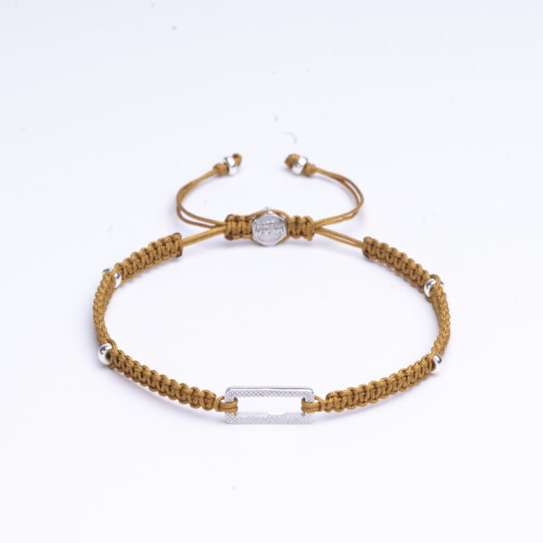 Gümüş Makrome Örgü Taba Unisex Bileklik Gümüş Makrome Örgü Taba Unisex Bileklik