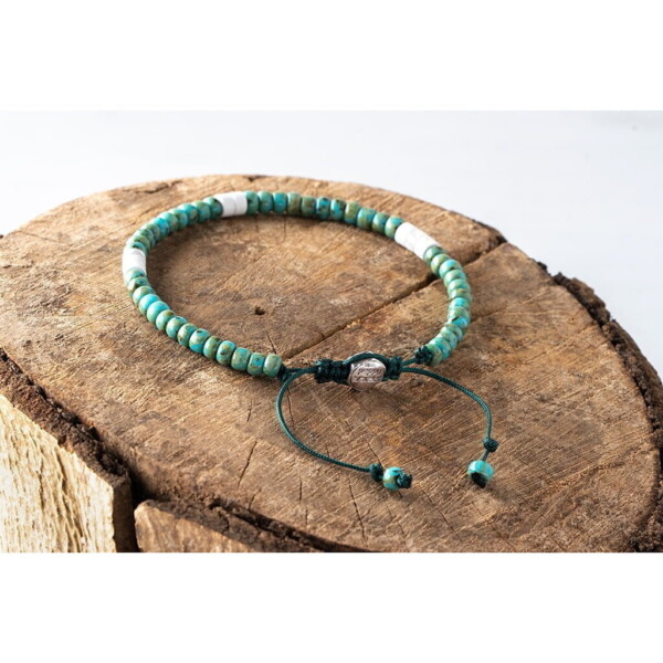 Havlit Taşı + Turkuaz Miyuki Boncuk + Gümüş Bileklik