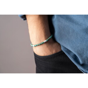 Havlit Taşı + Turkuaz Miyuki Boncuk + Gümüş Bileklik