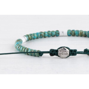 Havlit Taşı + Turkuaz Miyuki Boncuk + Gümüş Bileklik