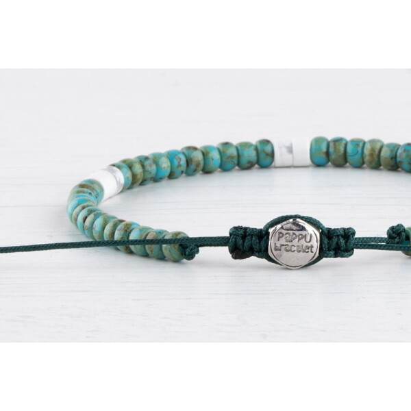 Havlit Taşı + Turkuaz Miyuki Boncuk + Gümüş Bileklik
