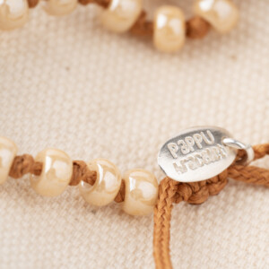 İnci Miyuki Boncuklu - 925 Gümüş Bileklik - Düğüm