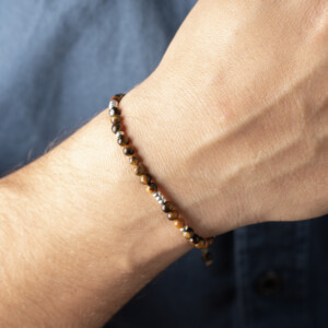 Kaplan Gözü Taşı - 925 Ayar Gümüş Bileklik - Kanyon