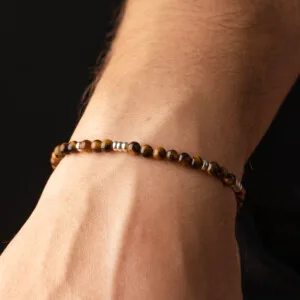 Kaplan Gözü Taşı - 925 Ayar Gümüş Bileklik - Kanyon