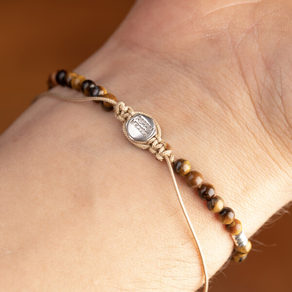 Kaplan Gözü Taşı - 925 Ayar Gümüş Bileklik - Kanyon