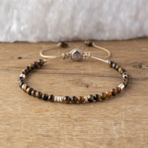 Kaplan Gözü Taşı - 925 Ayar Gümüş Bileklik - Kanyon