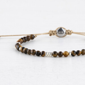 Kaplan Gözü Taşı - 925 Ayar Gümüş Bileklik - Kanyon