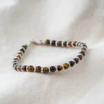 Kaplan Gözü Taşı - 925 Ayar Gümüş Bileklik - Gümüşay