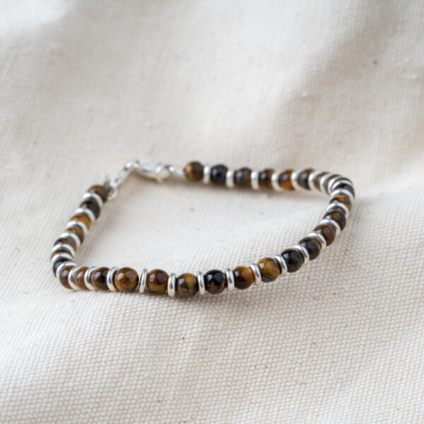 Kaplan Gözü Taşı - 925 Ayar Gümüş Bileklik - Gümüşay