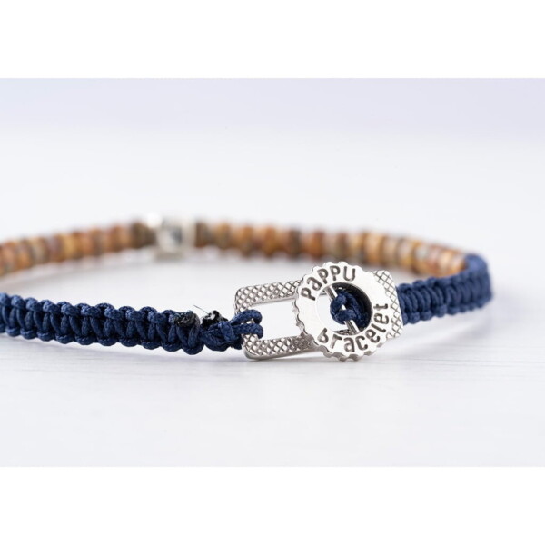 Kehribar Sarı Miyuki-925 Ayar Gümüş-Paraşüt İpli Makrome Bileklik